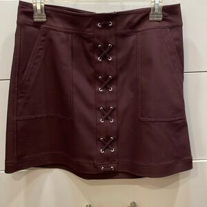 Cute deep burgundy mini skirt
